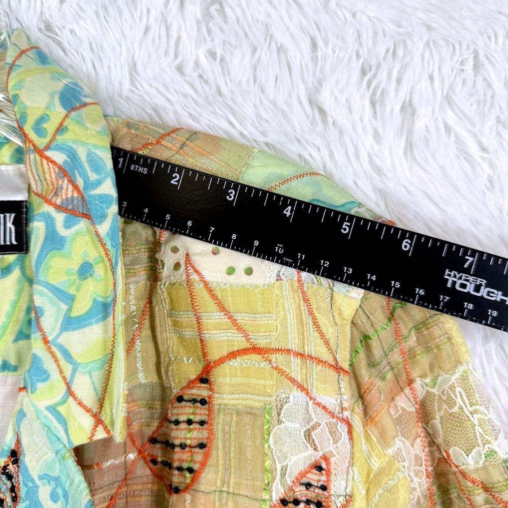 Vintage Yak Magik Embroidered Patchwork Jacket Size L Mixed‎ Media Boho Artsy - Picture 12 of 14
